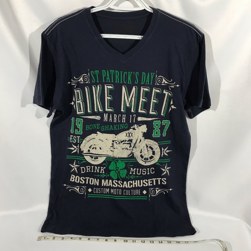 Retro brand St. Patrick’s Day Bike Meet V-neck Tee